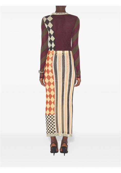 patchwork long skirt woman multicolr JEAN PAUL GAULTIER | 26/01-W-SK033-M015P90